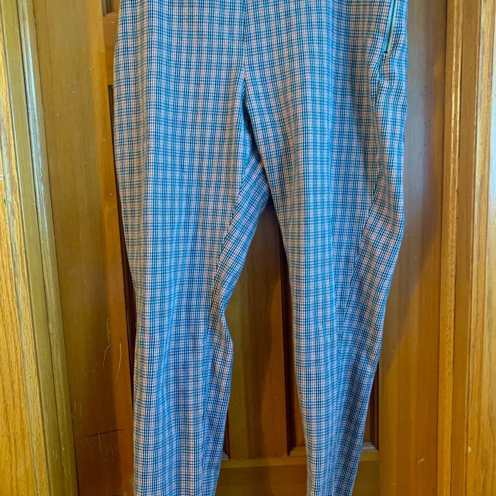 A new day orange plaid skinny leg pants